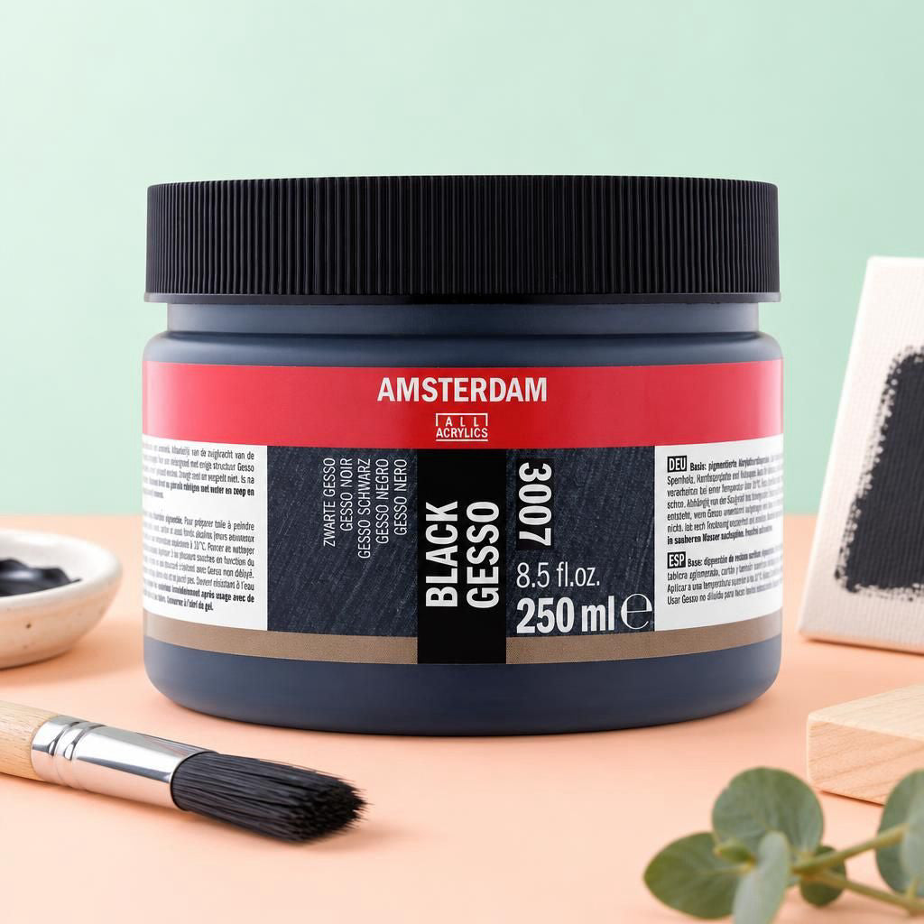 Generiert: [f6128b3d-9326-42d2-8136-bc8353444137:1] Hauptbild – Amsterdam Gesso Schwarz Gefäß 3007 Flasche 250 ml