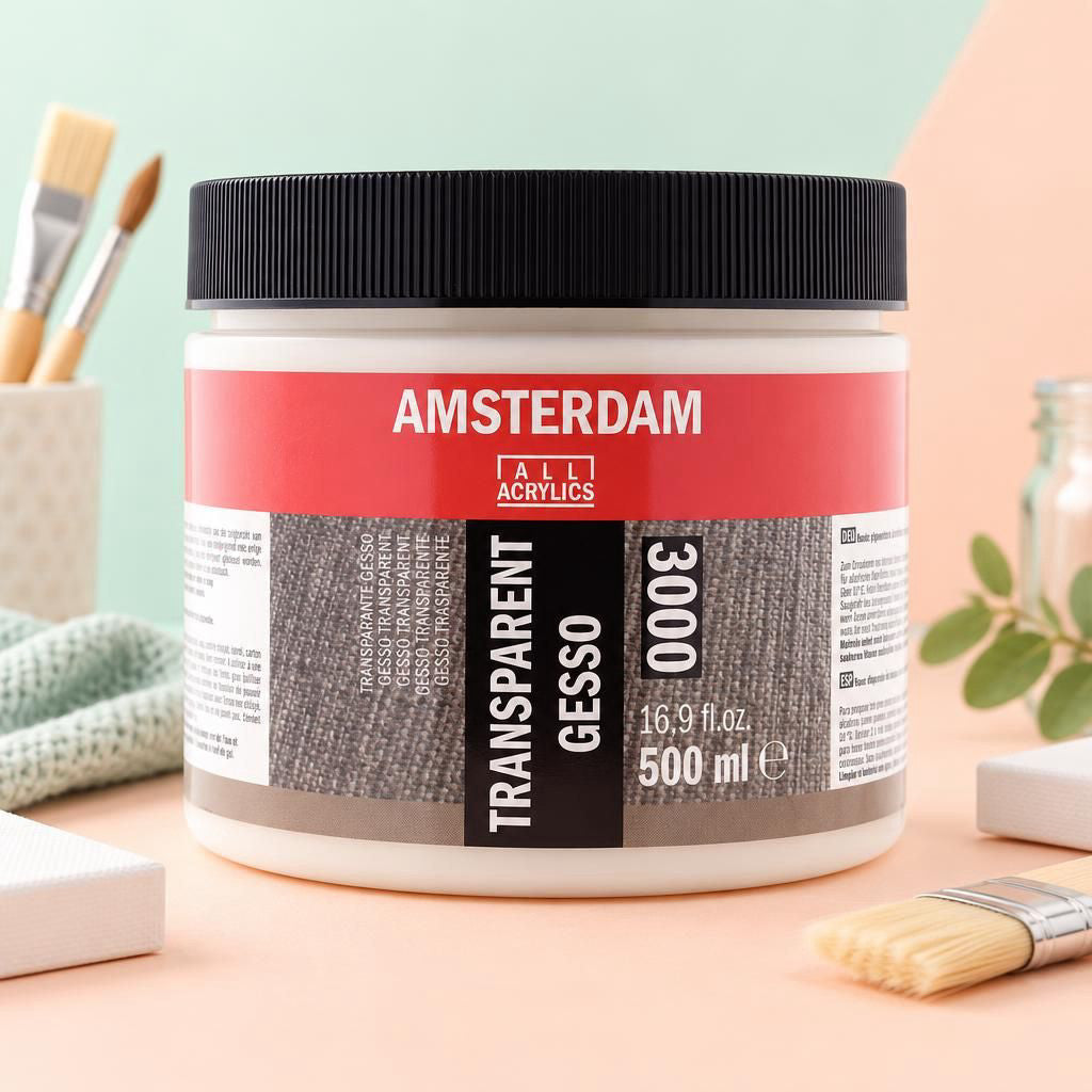 Generiert: [7ea655eb-0405-4ccf-ada5-91eb582c3afe:1] Hauptbild – Amsterdam Gesso Transparent Gefäß 3000 Flasche 500 ml
