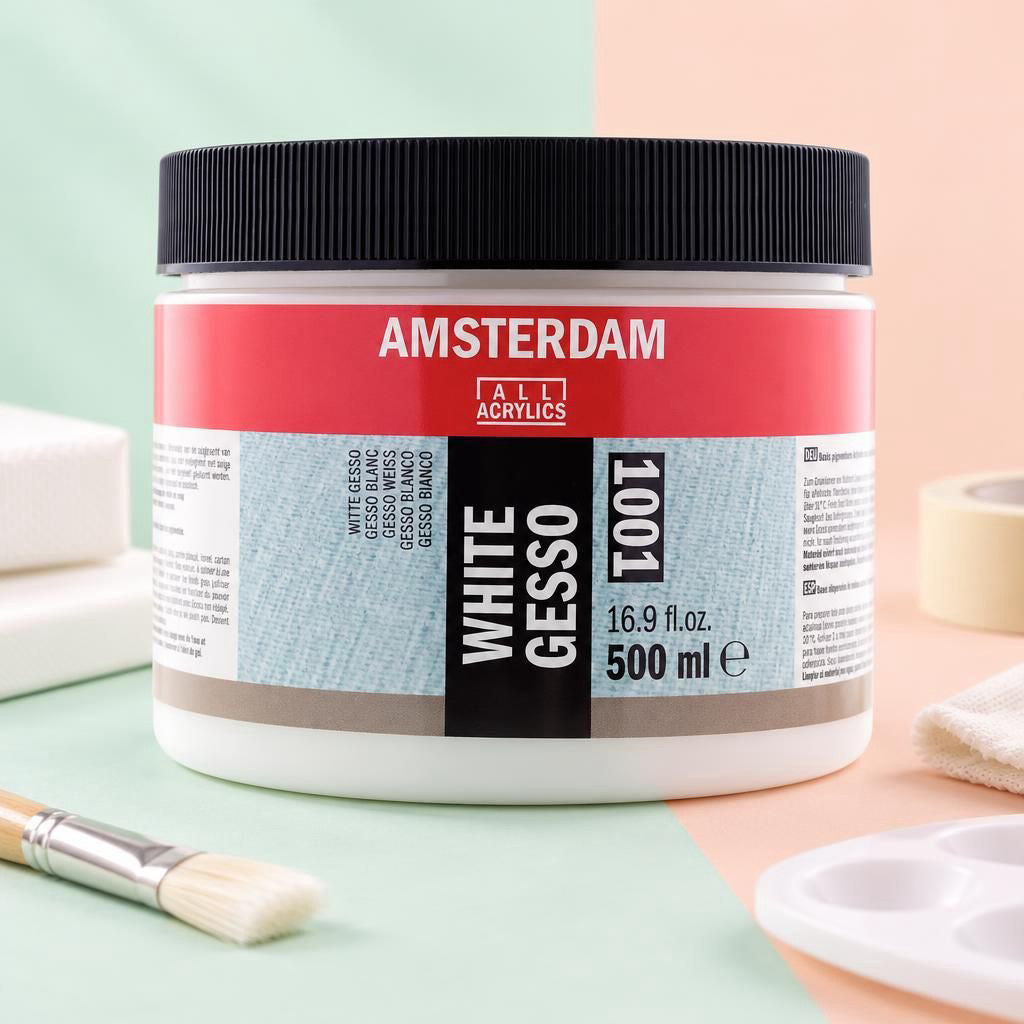 Generiert: [ea21d355-87b5-4019-a8fa-41b0b974ebf9:1] Hauptbild – Amsterdam Gesso Weiß Gefäß 1001 Flasche 500 ml