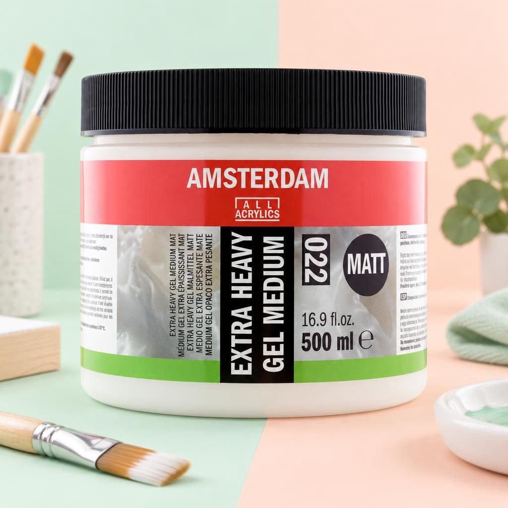 Generiert: [f9ab5996-b7c5-4498-a24d-c4764f660e62:1] Hauptbild – Amsterdam Extra Heavy Gel Malmittel Matt Gefäß 022 Flasche 500 ml