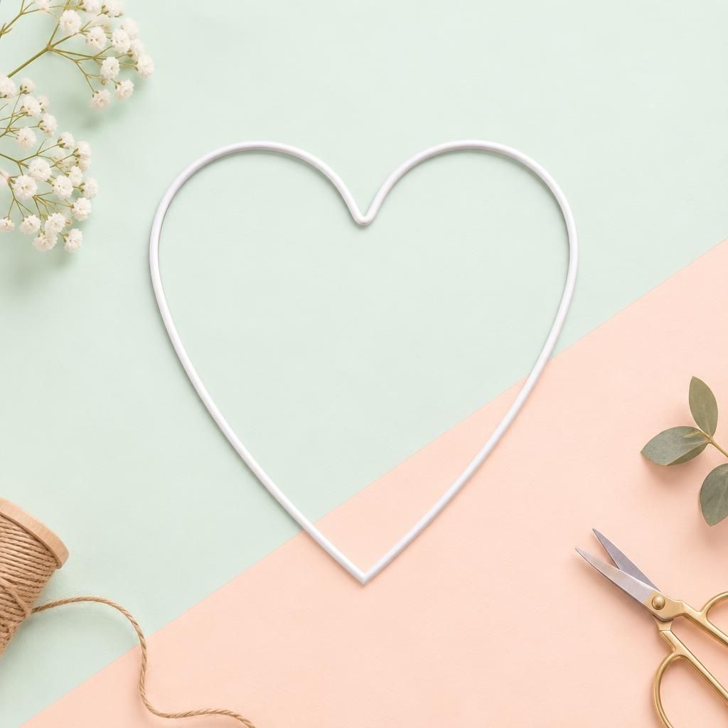 Generiert: Hauptbild – Metallherz weiss, 15x15x0,3cm