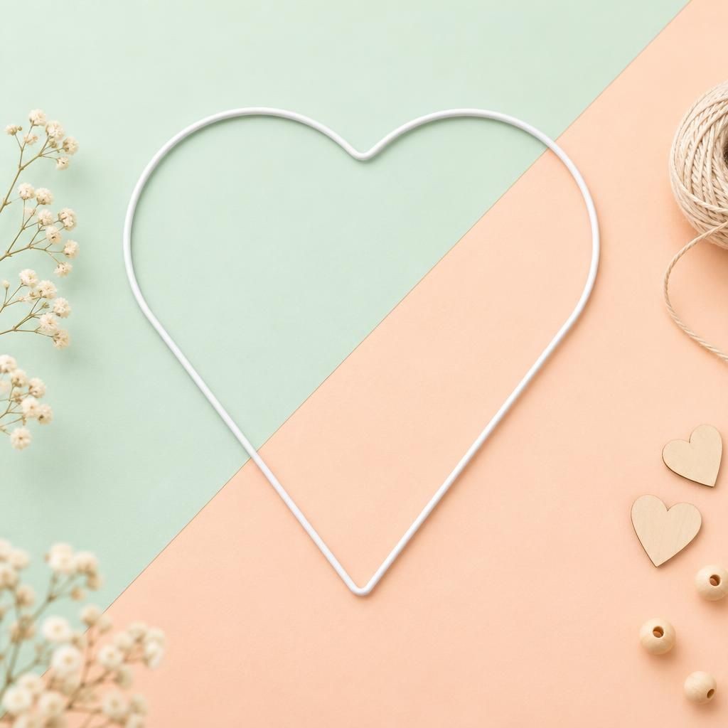 Generiert: Hauptbild – Metallherz weiss, 20x20x0,3cm
