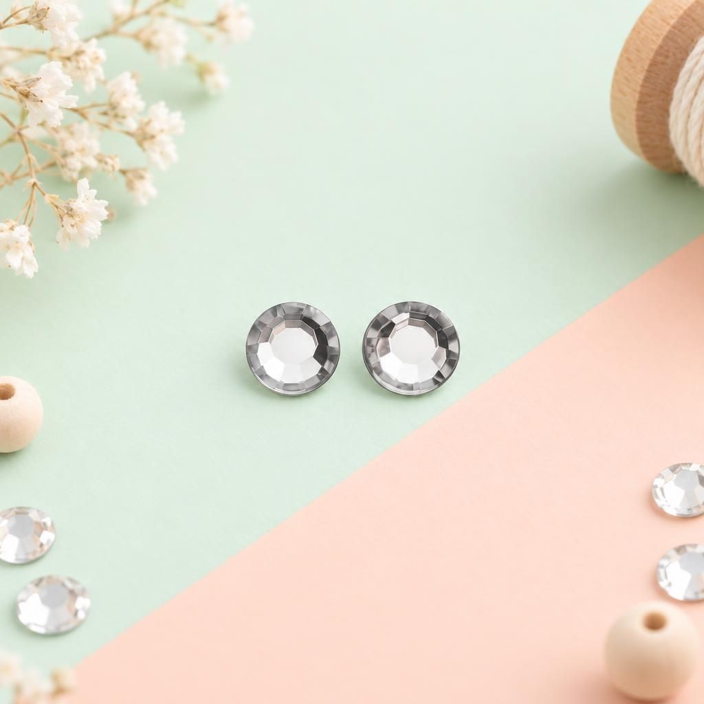 Hauptbild – P&DDiamanten rund 10mm crystal selbstklebend 48 Stck
