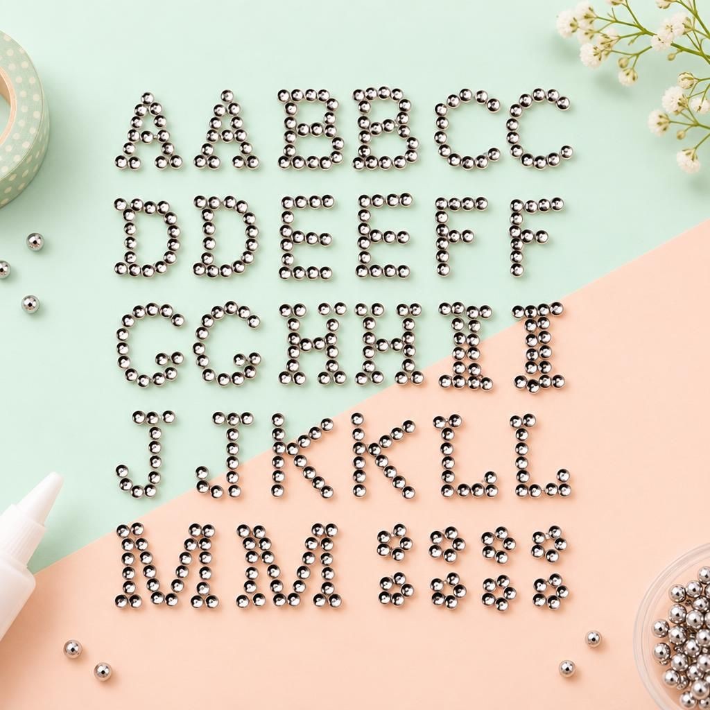 Hauptbild – P&D Buchstabe 13mm A-M crystal selbstklebend (je 2 Stck)