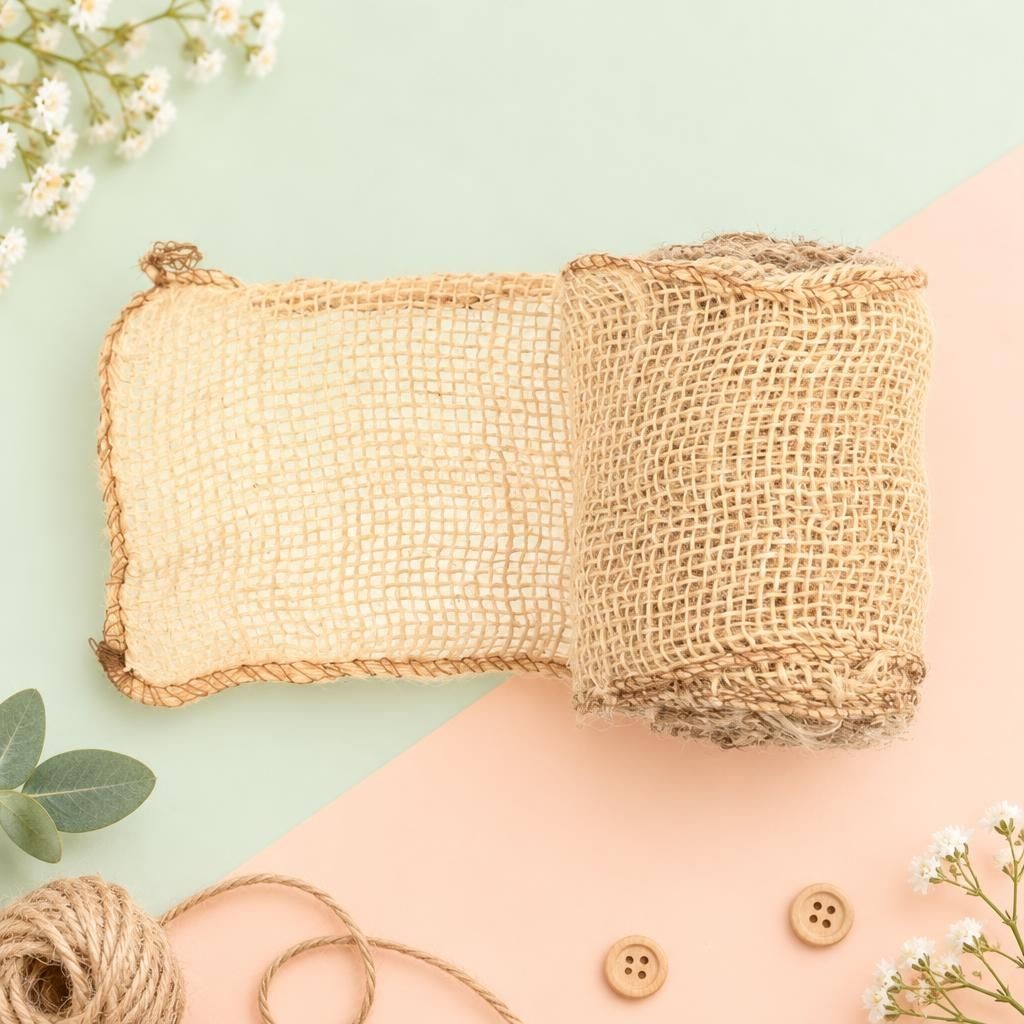 Hauptbild – Juteband 10cm x 3m weiss gebleicht