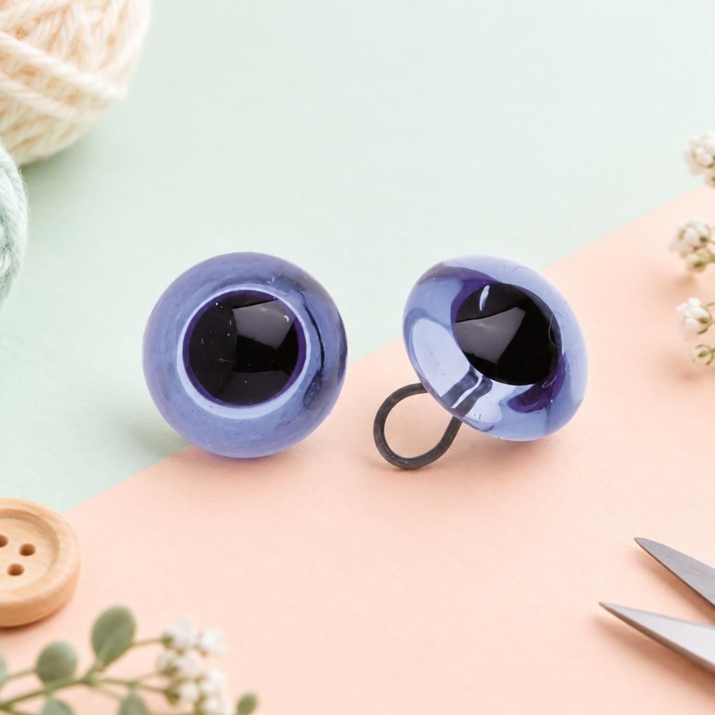Generiert: Hauptbild – Augen Glas/Oese saphir 8mm, 50 Stück