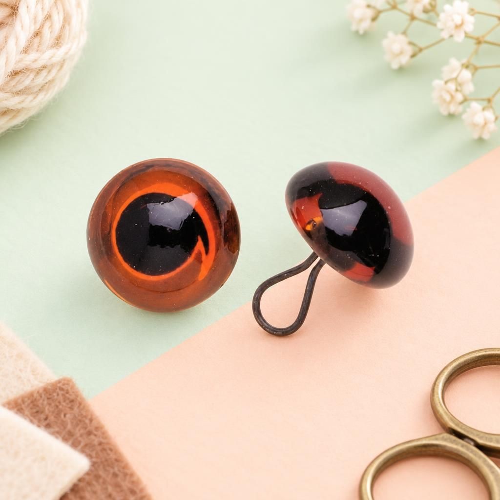 Generiert: Hauptbild – Augen Glas/Oese braun 8mm SB 2 Stück