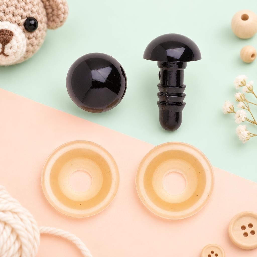 Generiert: Hauptbild – Augen, Kunststoff braun 21mm SB 2 Stück