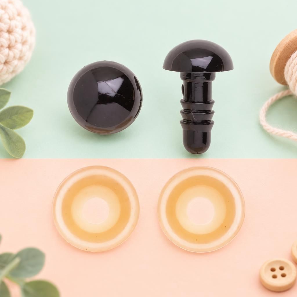 Generiert: Hauptbild – Augen, Kunststoff braun 21mm, 50 Stück