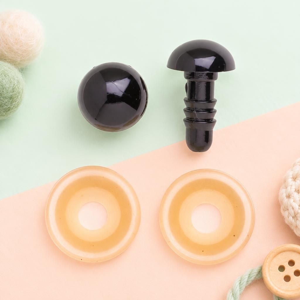 Generiert: Hauptbild – Augen, Kunststoff braun 15mm SB 2 Stück