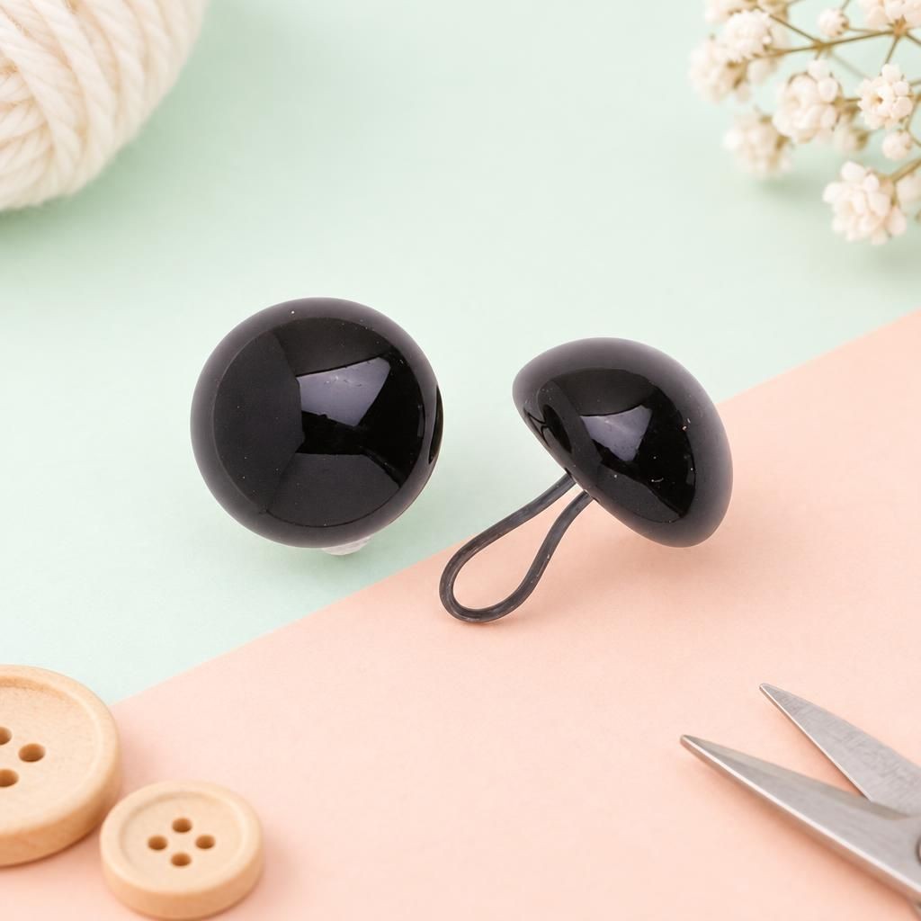 Generiert: Hauptbild – Augen Glas/Oese schwarz 4mm SB 2 Stück