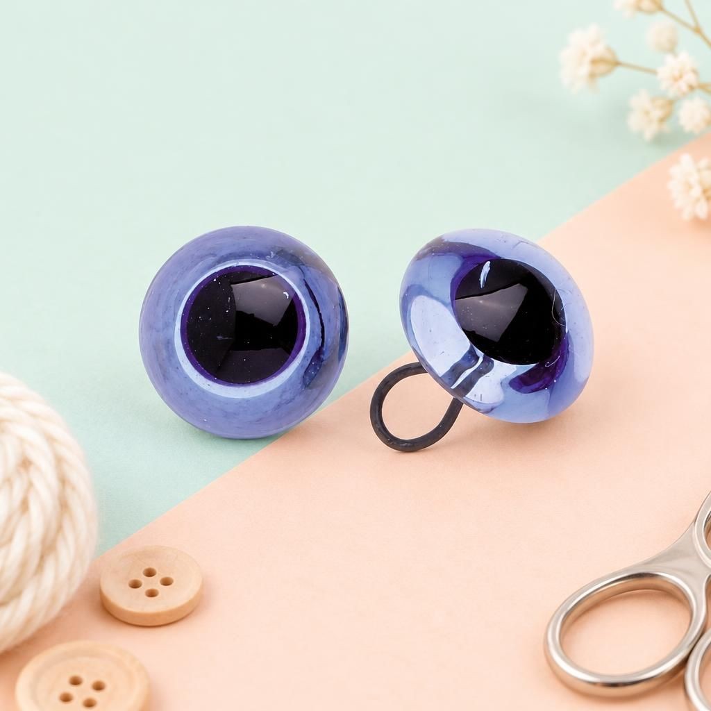 Generiert: Hauptbild – Augen Glas/Oese saphir 14mm SB 2 Stück