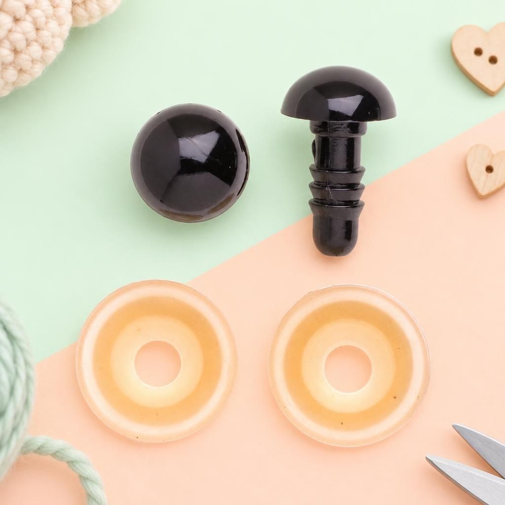 Generiert: Hauptbild – Augen, Kunststoff braun 8mm SB 2 Stück