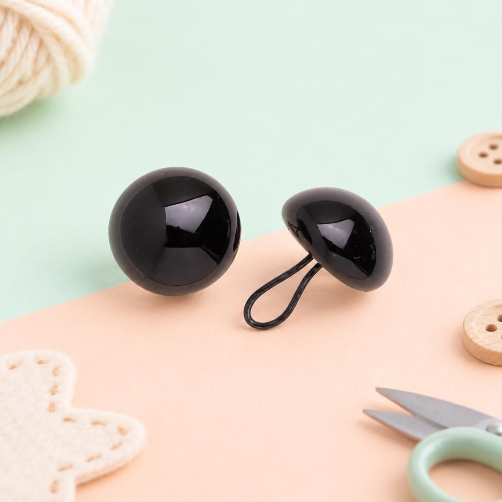 Generiert: Hauptbild – Augen, Kunststoff schwarz 10mm, 50 Stück