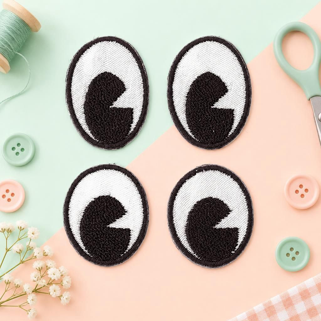 Generiert: [6b830761-9b90-41e6-ace6-411a5884d41b:1] Hauptbild – EYE SEE YOU "Eyes 1" 2 Paar, zum Aufbügeln