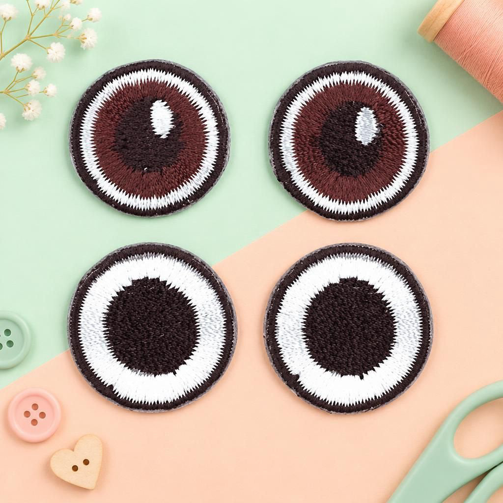 Generiert: [eaf970c4-7402-4337-ab4d-2d6880d3e6ce:1] Hauptbild – EYE SEE YOU "Eyes 4" 2 Paar, zum Aufbügeln