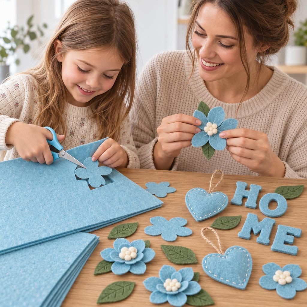 Mit Menschen – Bastelfilz 250g 1Bg hellblau, 20x30cm