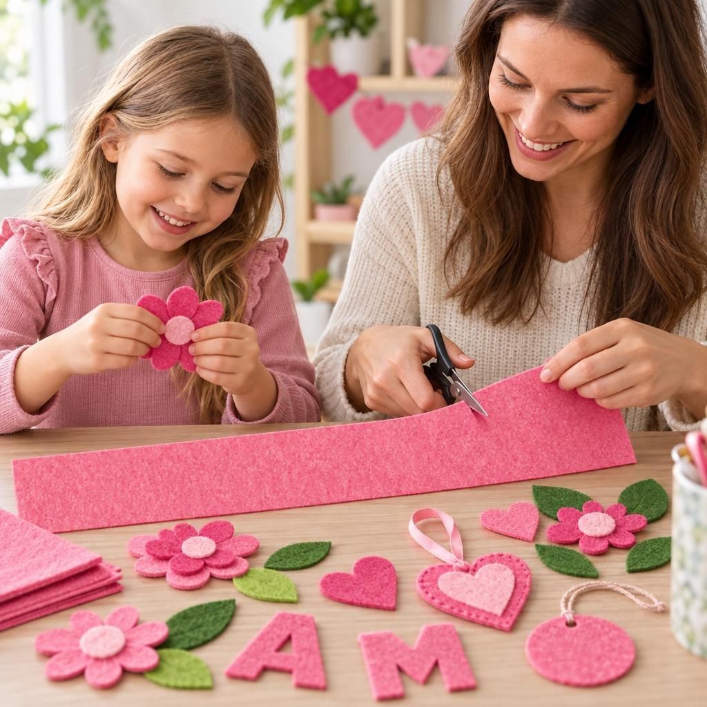 Mit Menschen – Bastelfilz 250g 1Bg rosa, 20x30cm
