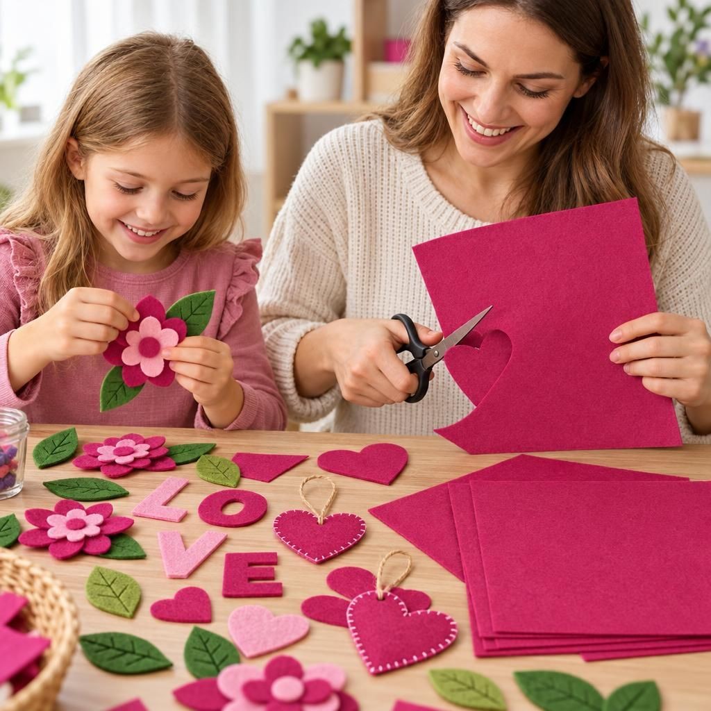 Mit Menschen – Bastelfilz 250g 1Bg pink, 20x30cm