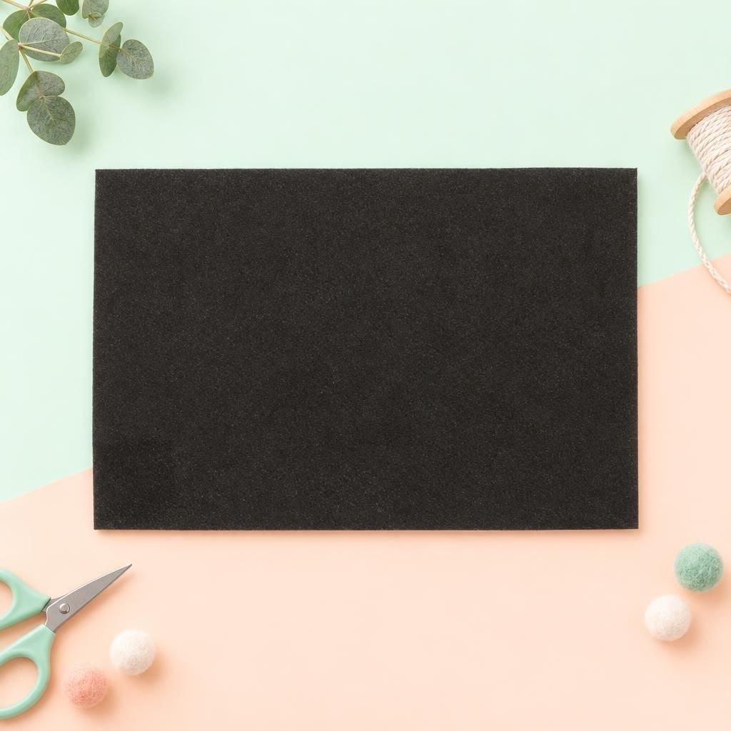 Hauptbild – Bastelfilz 250g 2Bg schwarz, 20x30cm