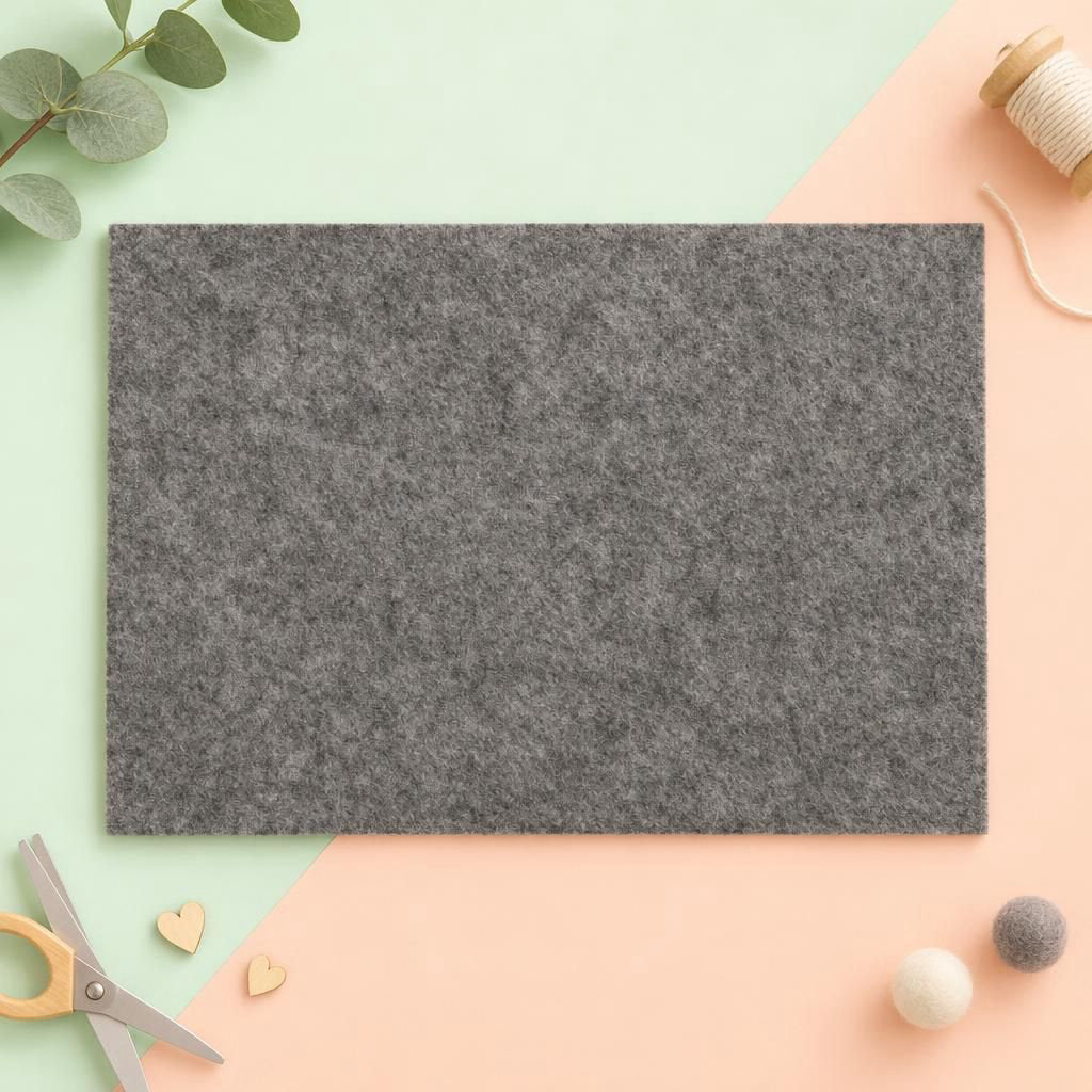 Generiert: [1ac726bf-907d-499e-8e51-dd5ed93797d4:1] Hauptbild – Bastelfilz 4mm 1Bg grau, 20x30cm