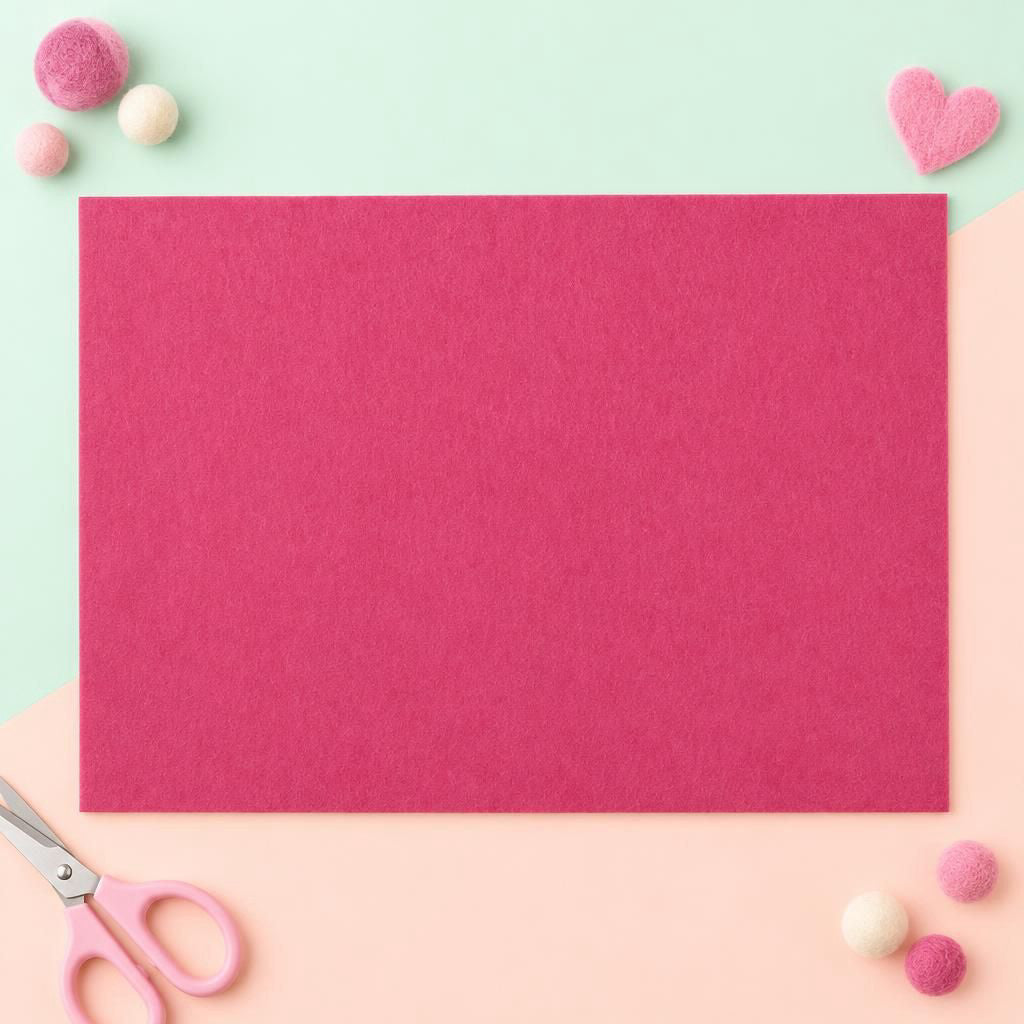 Generiert: [843a7988-4e6d-4479-88dc-96b4af5276f9:1] Hauptbild – Bastelfilz 4mm 1Bg pink, 20x30cm