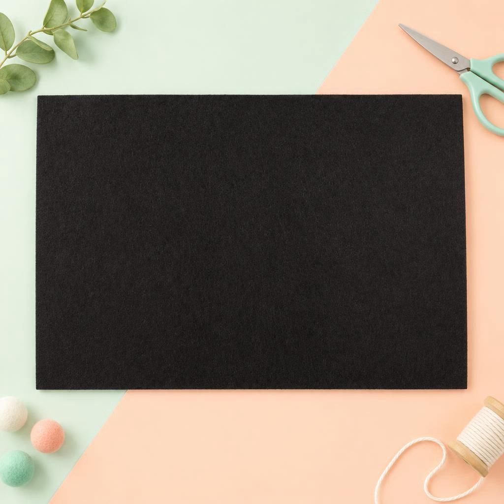 Generiert: [47af4e7c-a73d-4e78-8919-e76666cecff5:1] Hauptbild – Bastelfilz 4mm 1Bg schwarz, 20x30cm