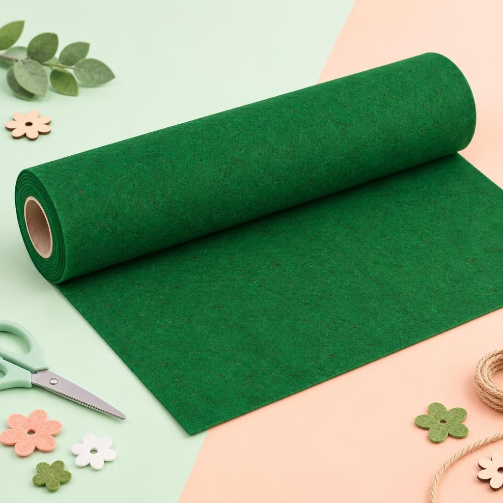 Generiert: Hauptbild – Bastelfilz 45cm x 2,5m, grasgrün Rollenware
