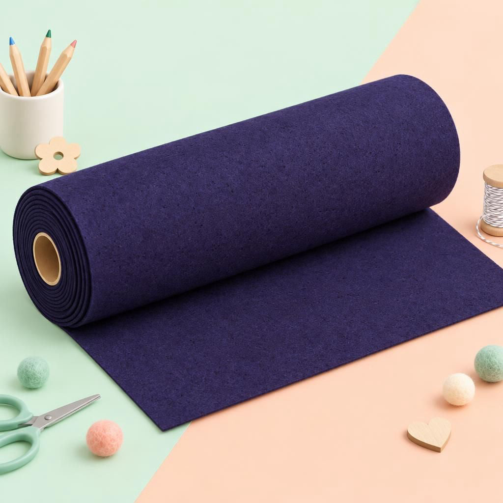 Generiert: [adbad69d-8234-4506-acbf-a0b5c4c1a391:1] Hauptbild – Bastelfilz dunkelblau 45cmx5m Rollenware