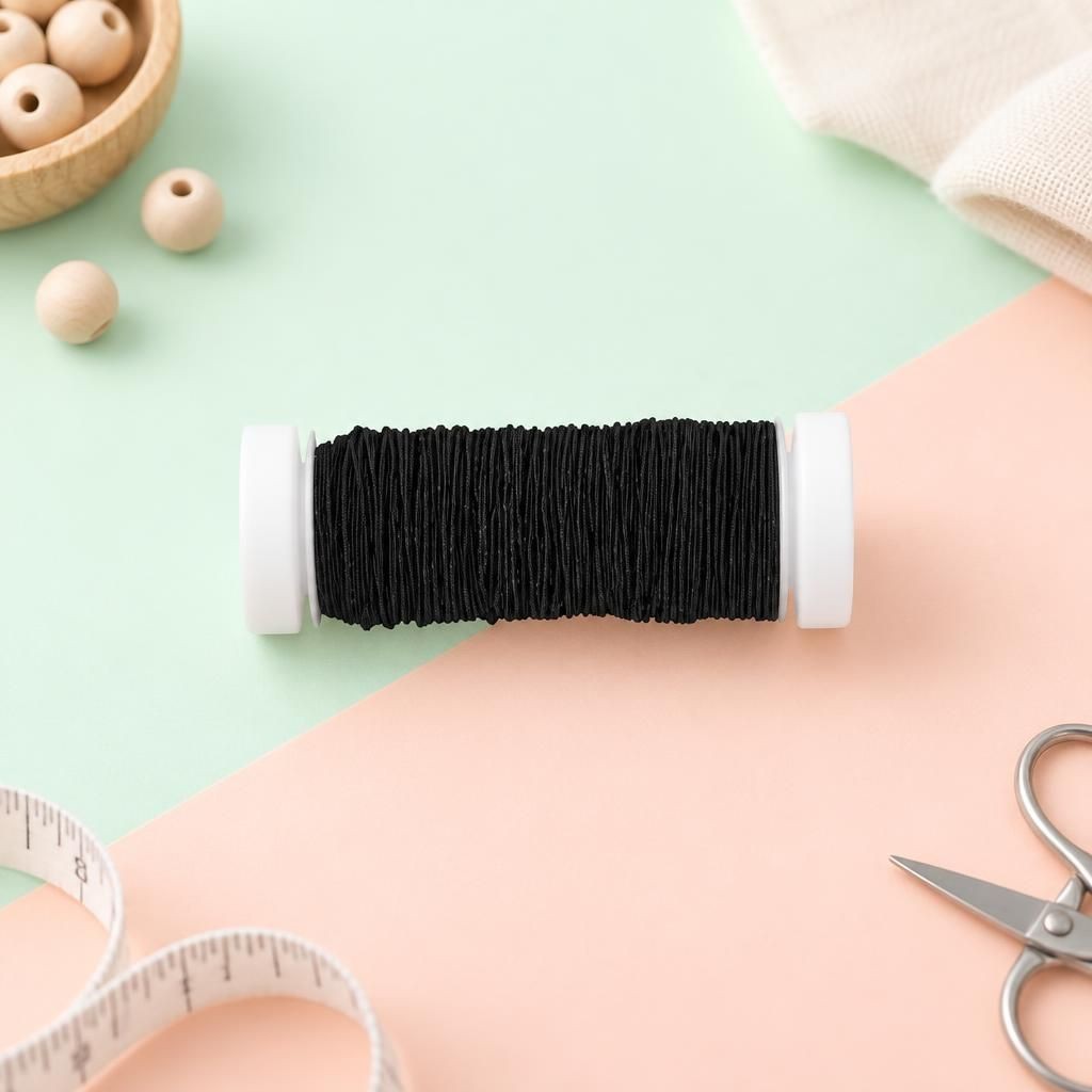 Generiert: [449f0502-77ba-48be-9959-967e6a7fc194:1] Hauptbild – Elastic-Nähfaden schwarz, 20m 0,6mm