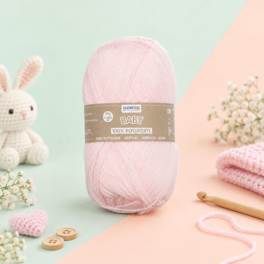 Generiert: [3b515653-cbf6-4128-b23f-b5eb07b2f477:1] Hauptbild – Baby 100% Acryl, 50g rosa