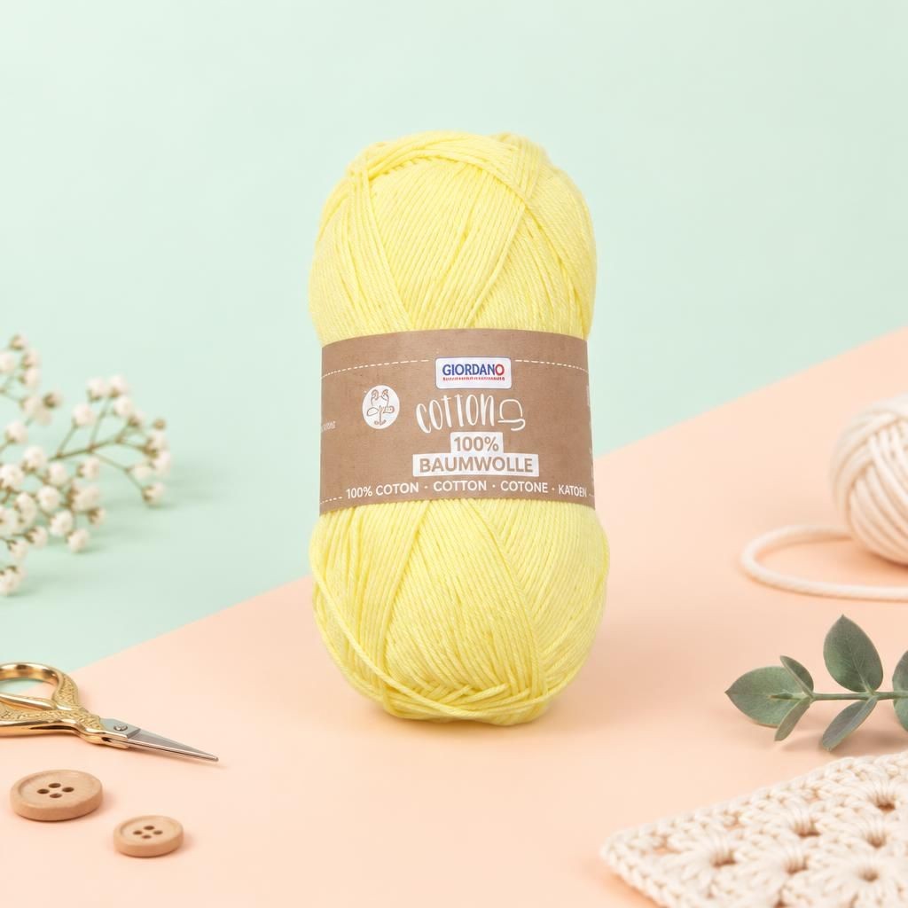Generiert: [f710aafb-d2bb-4aba-83d9-4d856ab3584f:1] Hauptbild – Cotton 100% Baumwolle, 50g, gelb
