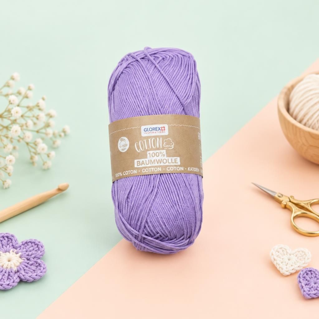 Generiert: [4cd5031c-6506-4cc6-ace0-6e307601baad:1] Hauptbild – Cotton 100% Baumwolle, 50g, lila