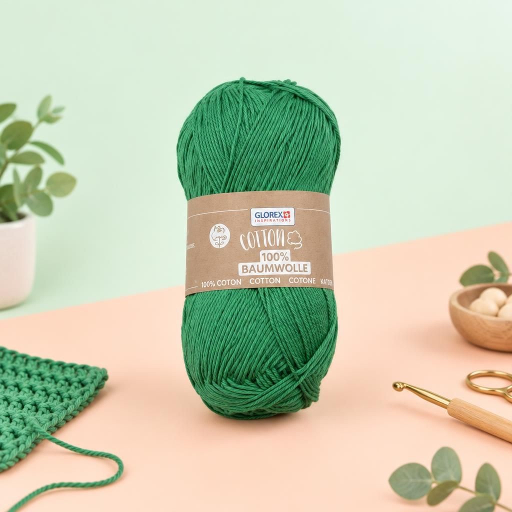 Generiert: [07d83df7-d0a9-4ba7-92b0-04d4fcae9715:1] Hauptbild – Cotton 100% Baumwolle, 50g, grün