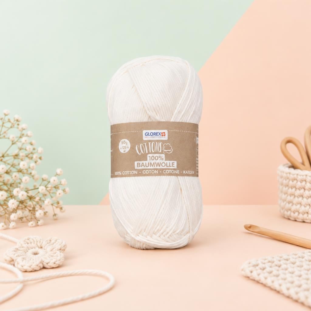Generiert: [bd003a51-1ed5-4488-adbe-5fda17f46808:1] Hauptbild – Cotton 100% Baumwolle, 50g, natur