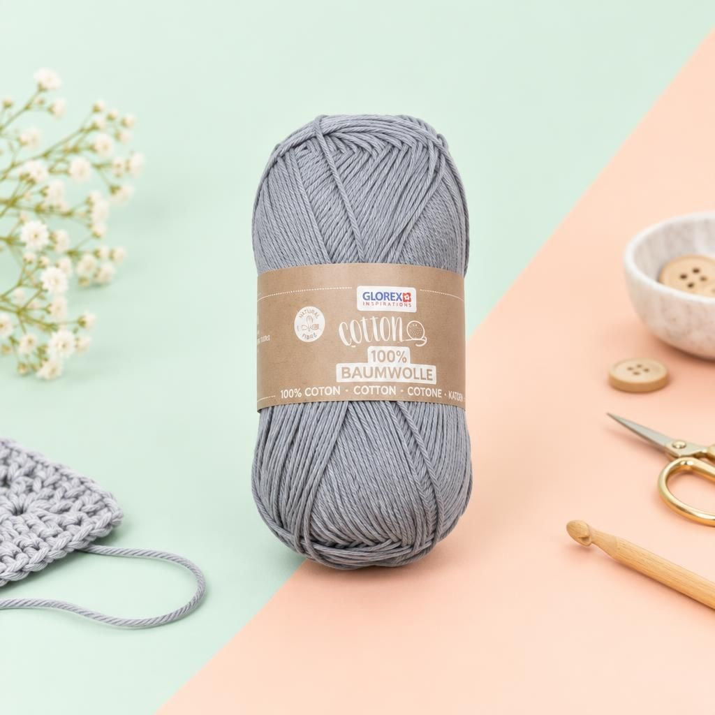 Generiert: [3f92d7af-2ebe-470e-b3cf-92794ff56dff:1] Hauptbild – Cotton 100% Baumwolle, 50g, grau
