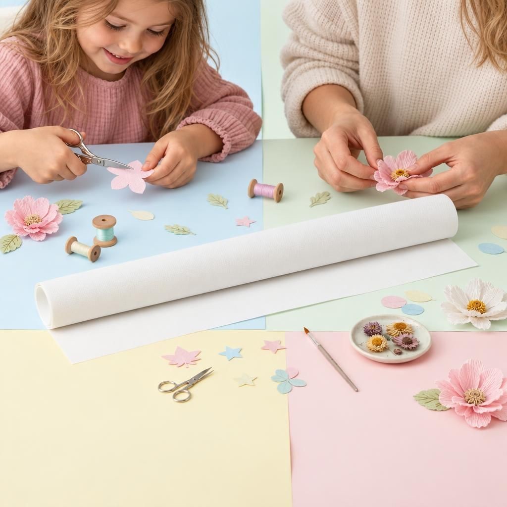 Mit Menschen – Floristik Krepp-Papier weiss