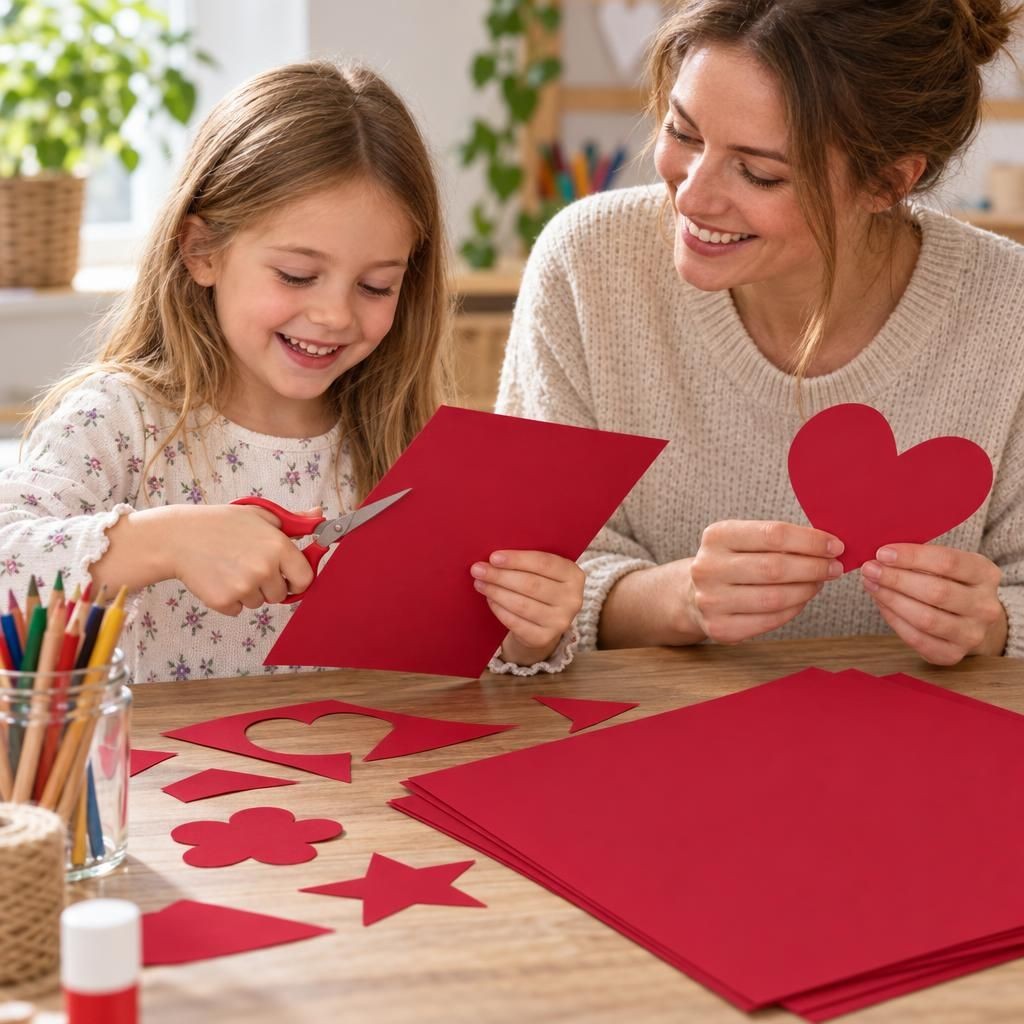 Mit Menschen – Fotokarton 300g/m2 hochrot, 50x70 cm