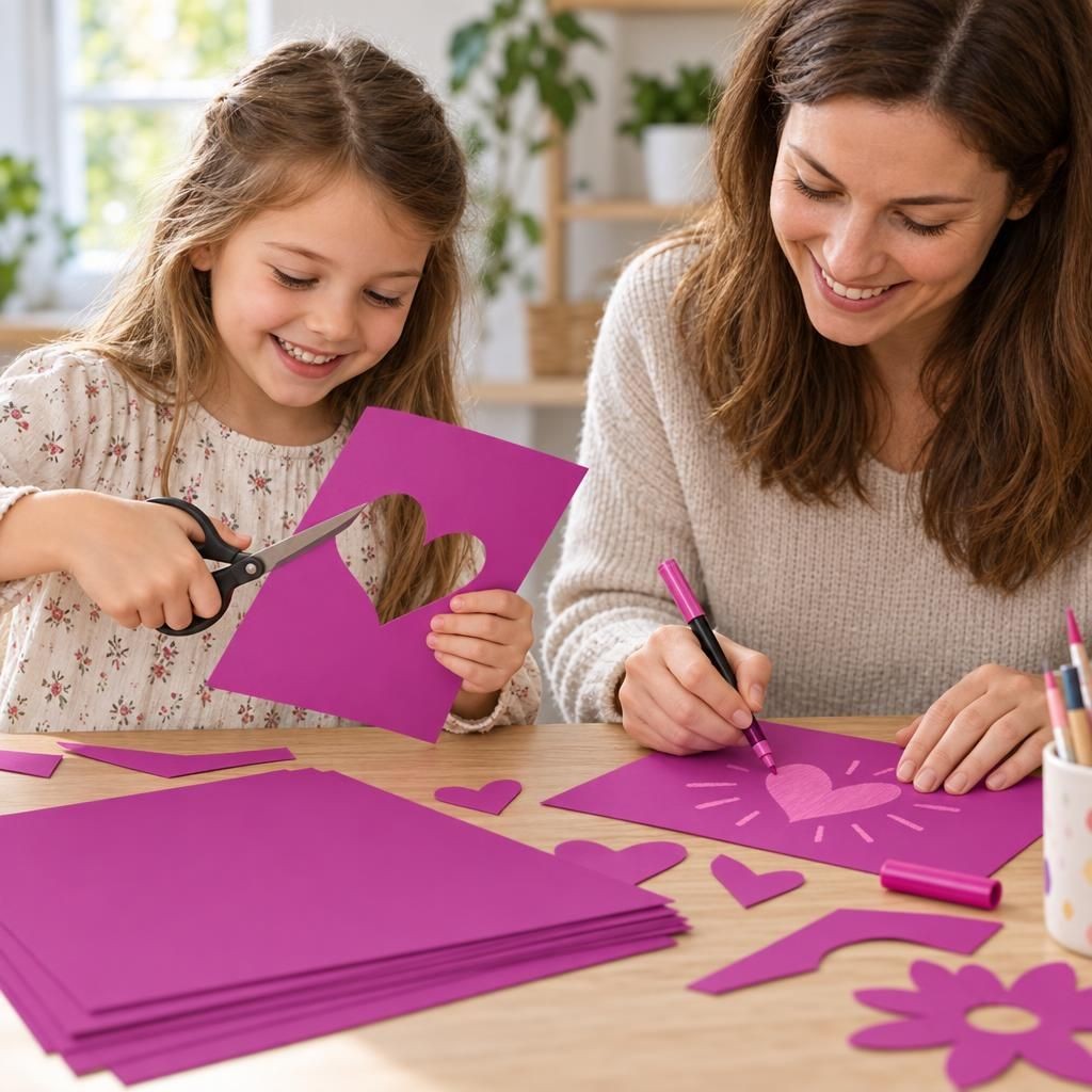 Mit Menschen – Fotokarton 300g/m2 eosin, 50x70 cm