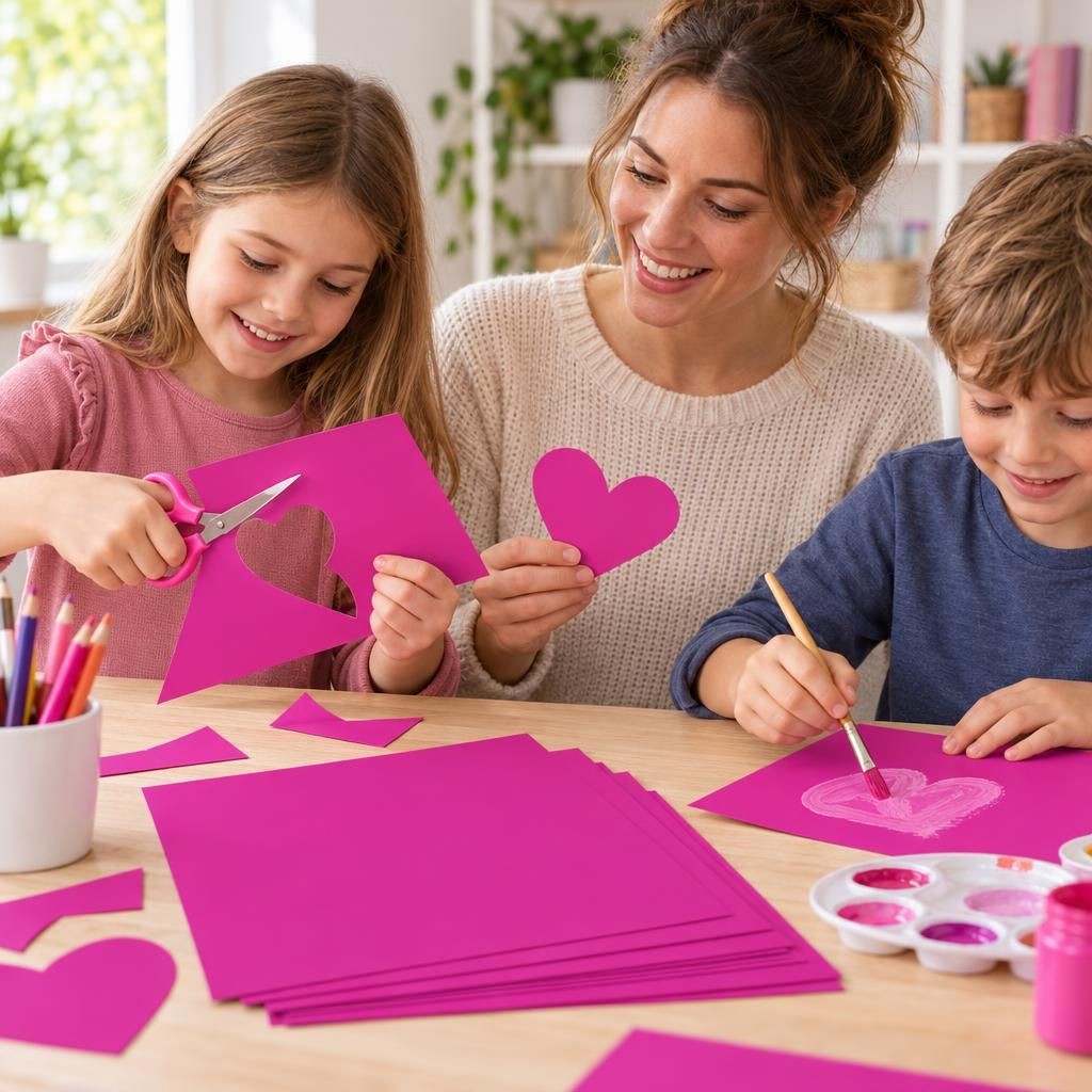 Mit Menschen – Fotokarton 300g/m2 pink, 50x70 cm