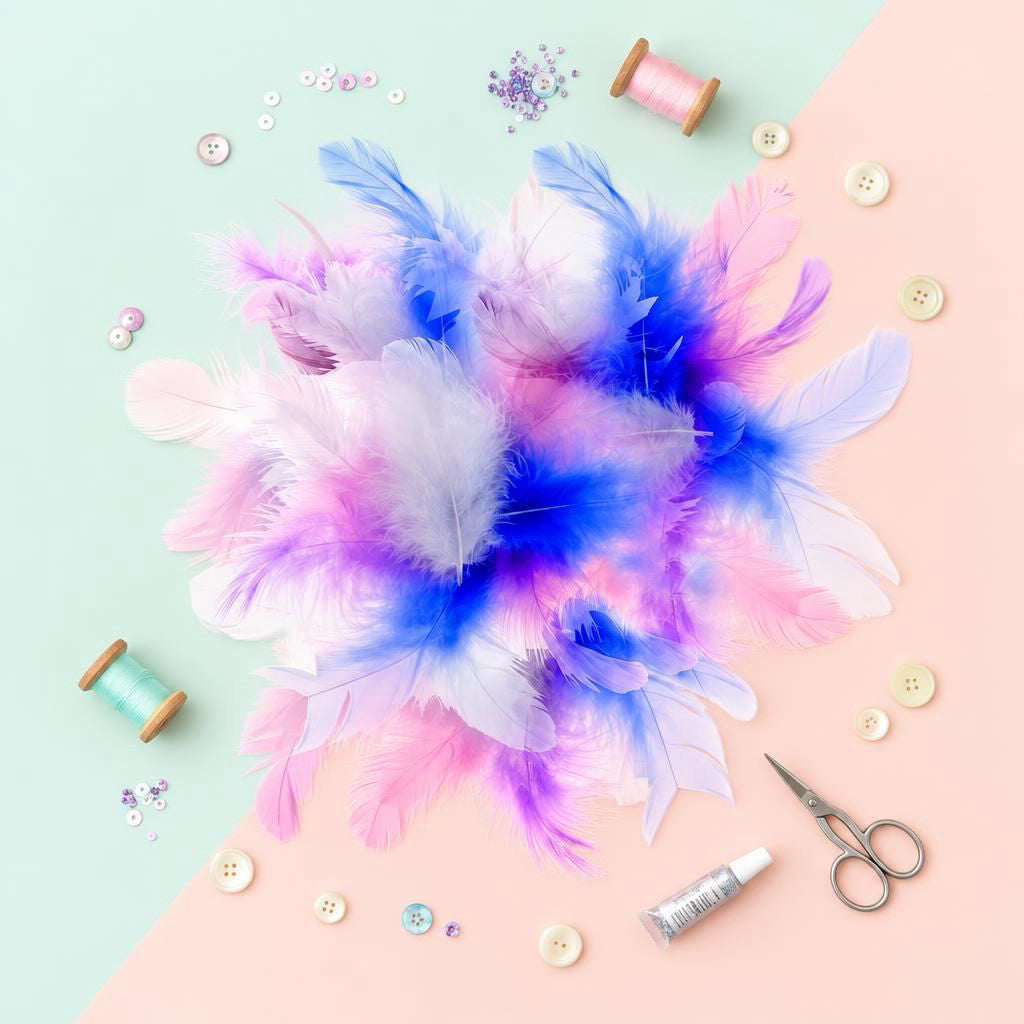 Generiert: [53548d28-594b-4fe4-8b73-7678807bcc6c:1] Hauptbild – Deco-Federn pastell Mix 2g