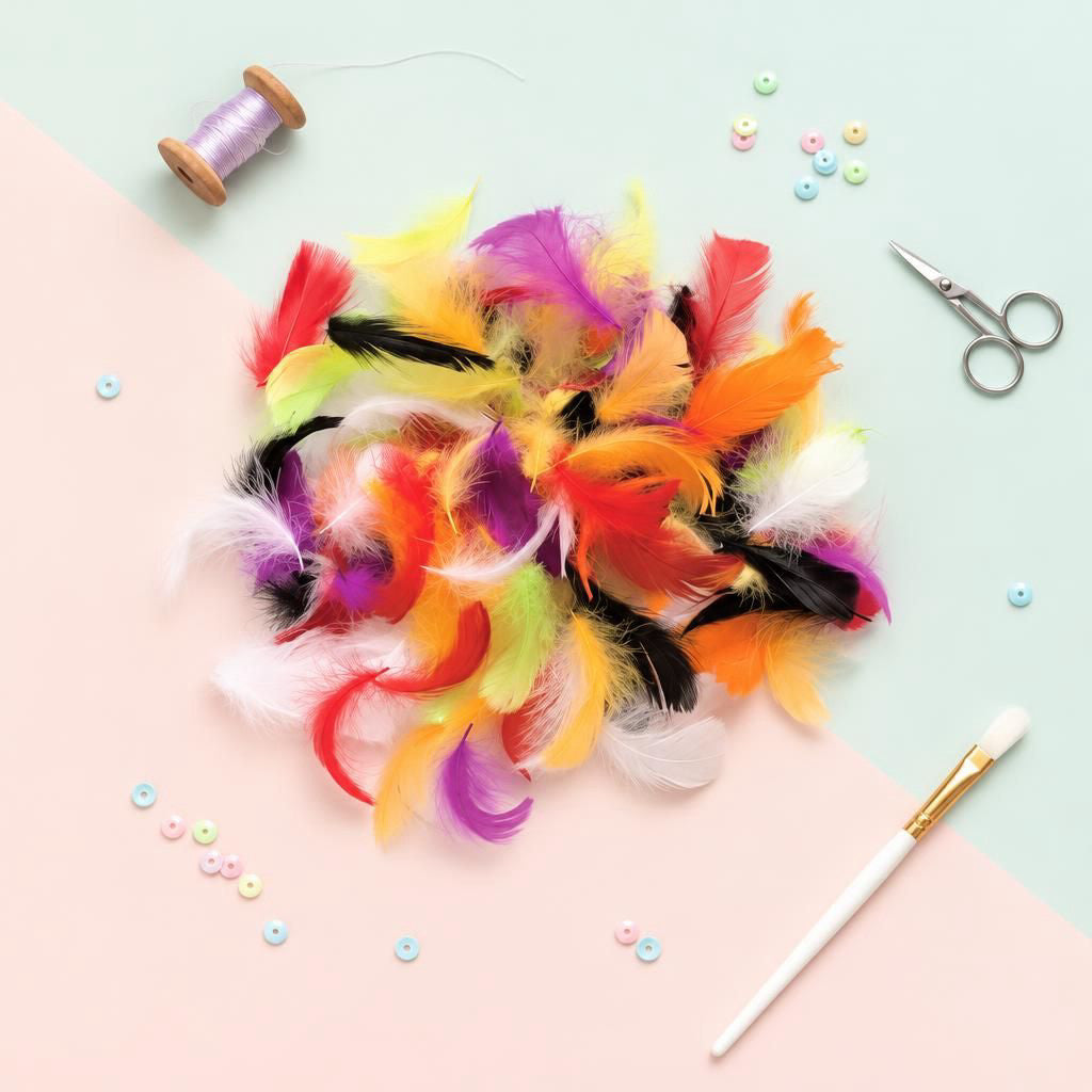 Generiert: [b343c40c-a420-4515-9242-657ceed44d62:1] Hauptbild – Deco-Federn multicolor 2g