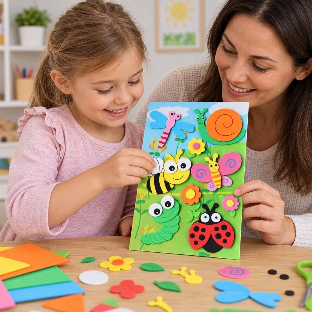 Mit Menschen – 3D Moosgummi, 9tlg Gartentiere