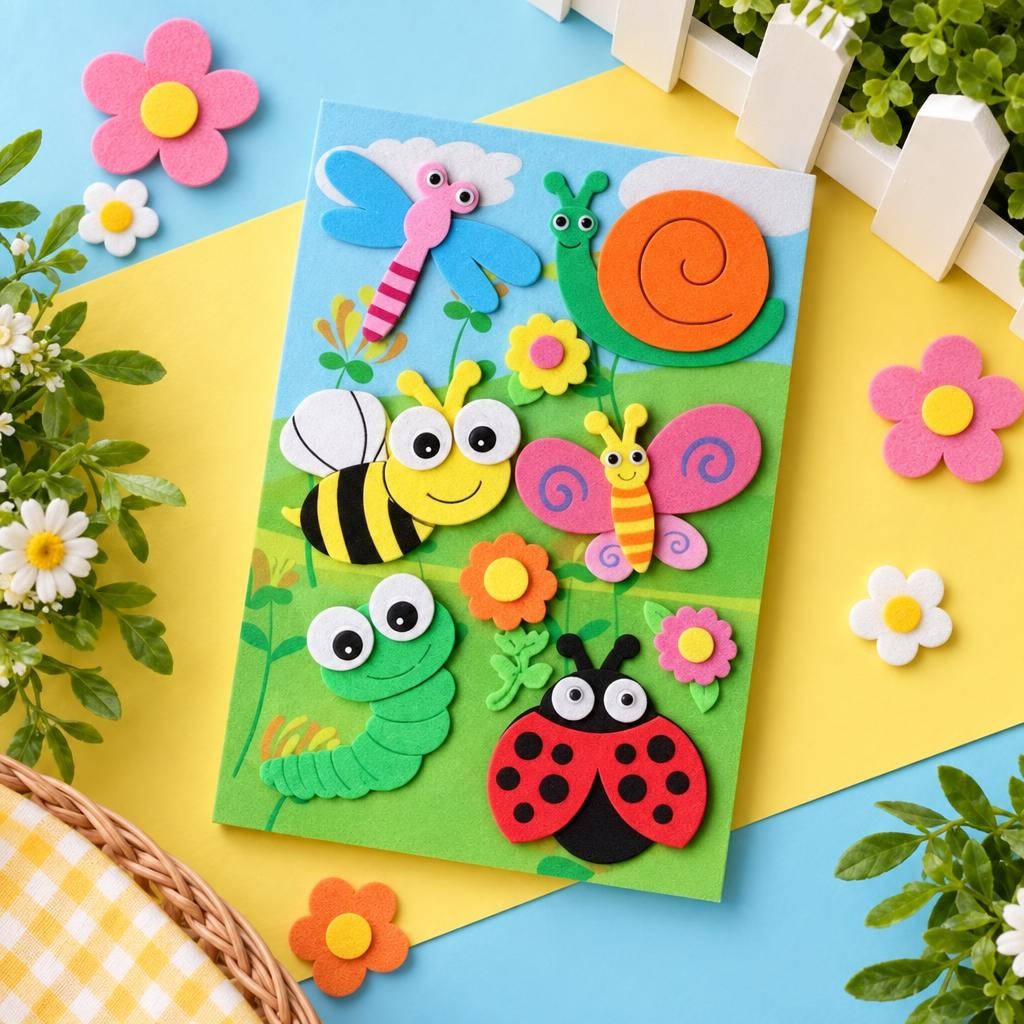 Freies Bild – 3D Moosgummi, 9tlg Gartentiere