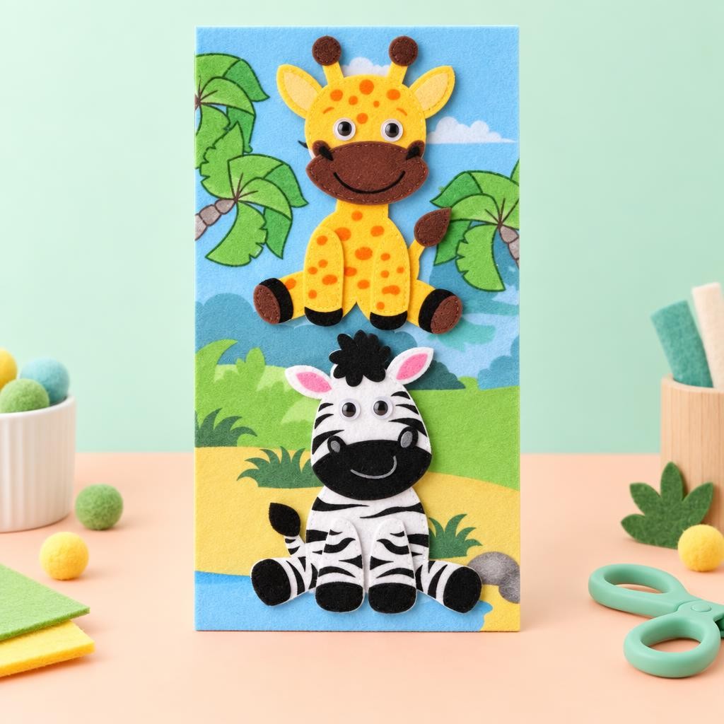 Hauptbild – 3D Moosgummi, Zebra/Giraffe