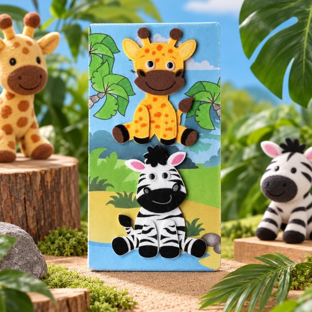 Freies Bild – 3D Moosgummi, Zebra/Giraffe