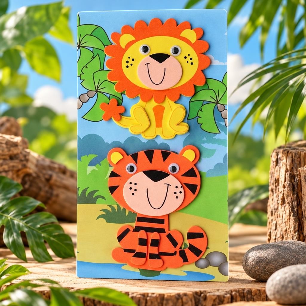 Freies Bild – 3D Moosgummi, Löwe/Tiger