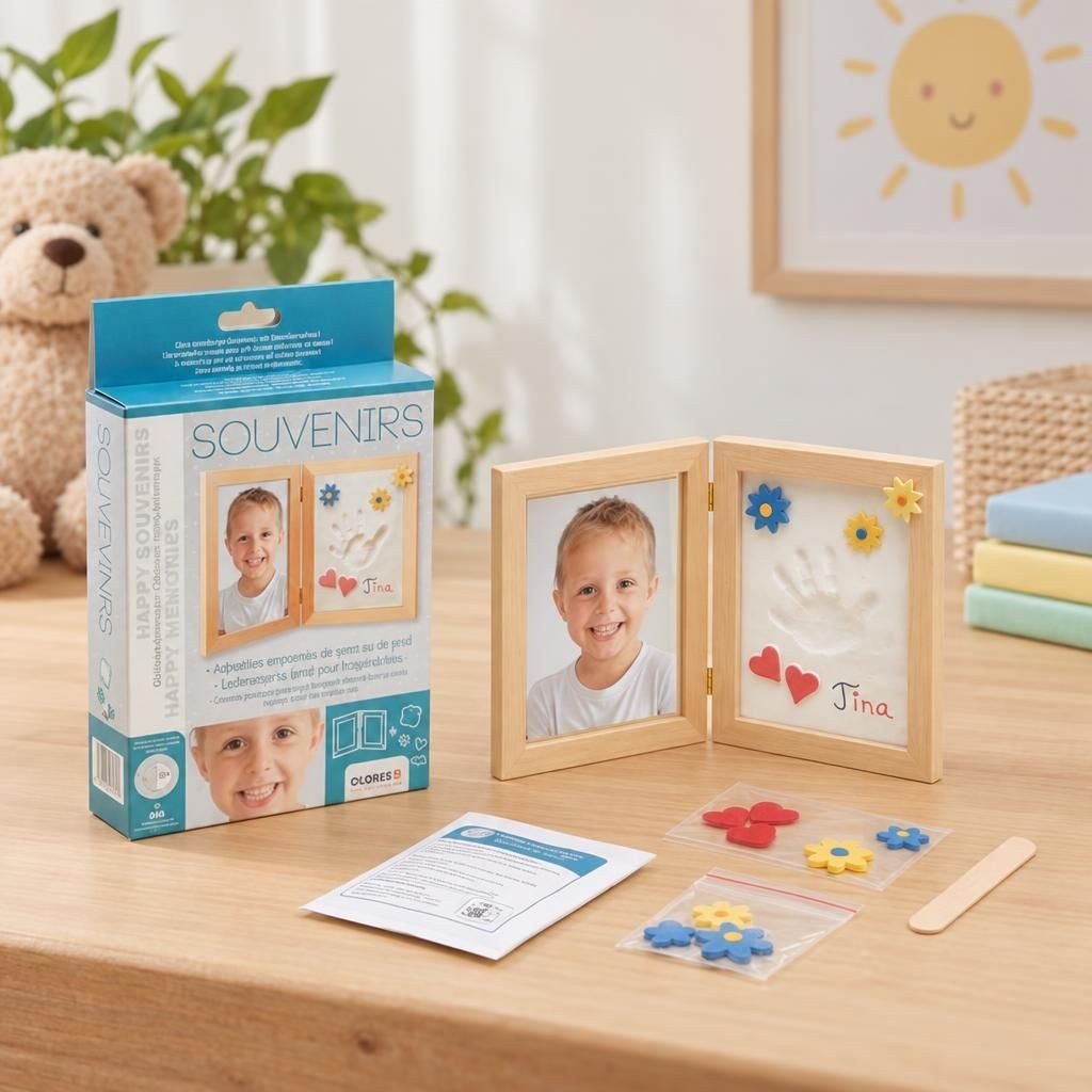 Fertiges Bastelwerk – Handabdruck Souvenir Set – Persönliches Erinnerungsstück