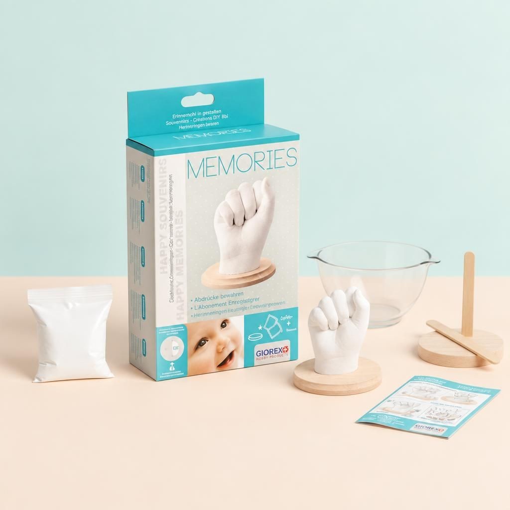 Hauptbild – Baby Hand- & Fussabdruck Set – 3D Erinnerungsabdruck