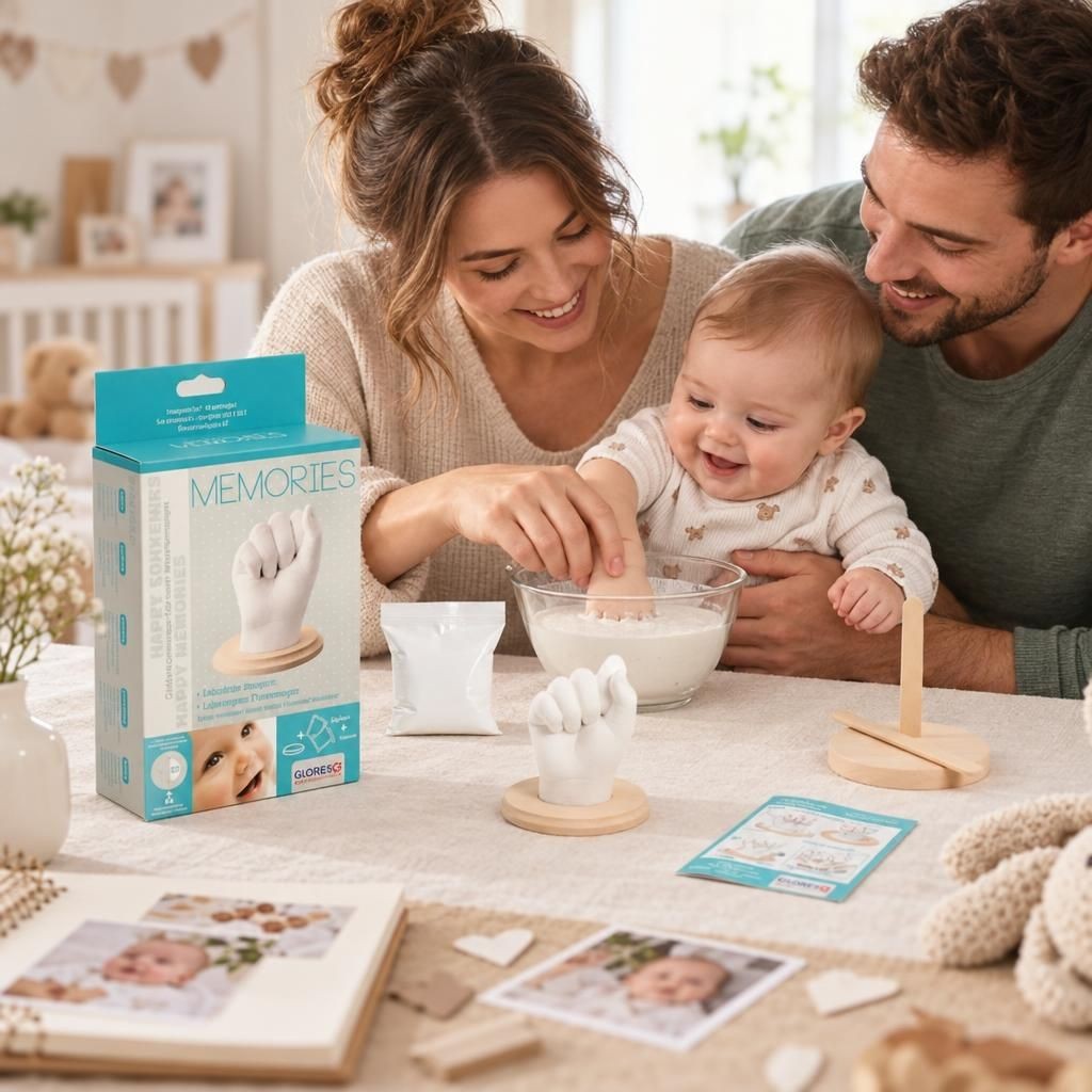 Mit Menschen – Baby Hand- & Fussabdruck Set – 3D Erinnerungsabdruck